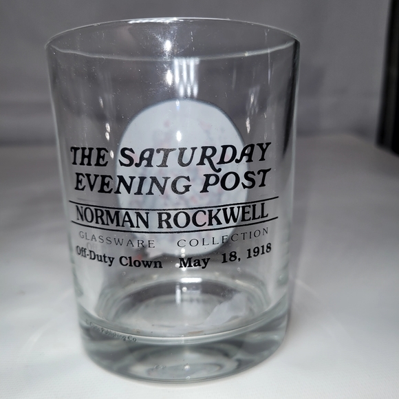 The Saturday Evening Post Norman Rockwell Glassware OFF DUTY CLOWN - Picture 3 of 4